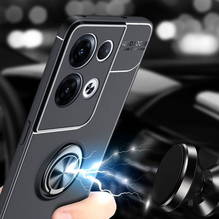 For OPPO Reno8 Pro Metal Ring Holder 360 Degree Rotating TPU Phone Case
