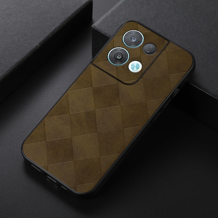 For OPPO Reno8 Pro+ Weave Plaid PU Phone Case