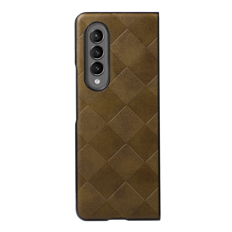 For Samsung Galaxy Z Fold4 Weave Plaid PU Phone Case