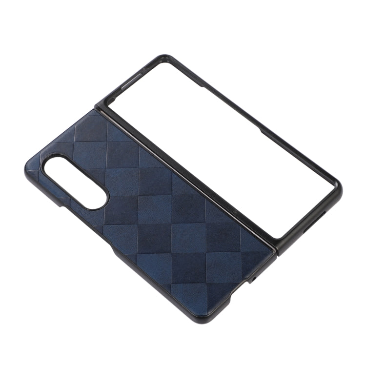 For Samsung Galaxy Z Fold4 Weave Plaid PU Phone Case