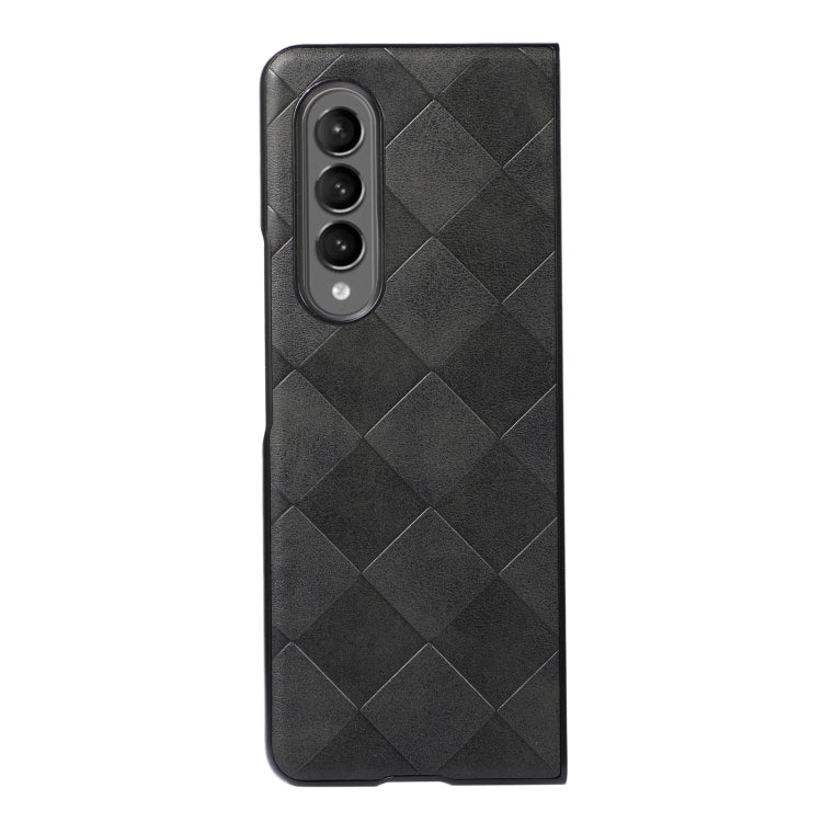 For Samsung Galaxy Z Fold4 Weave Plaid PU Phone Case