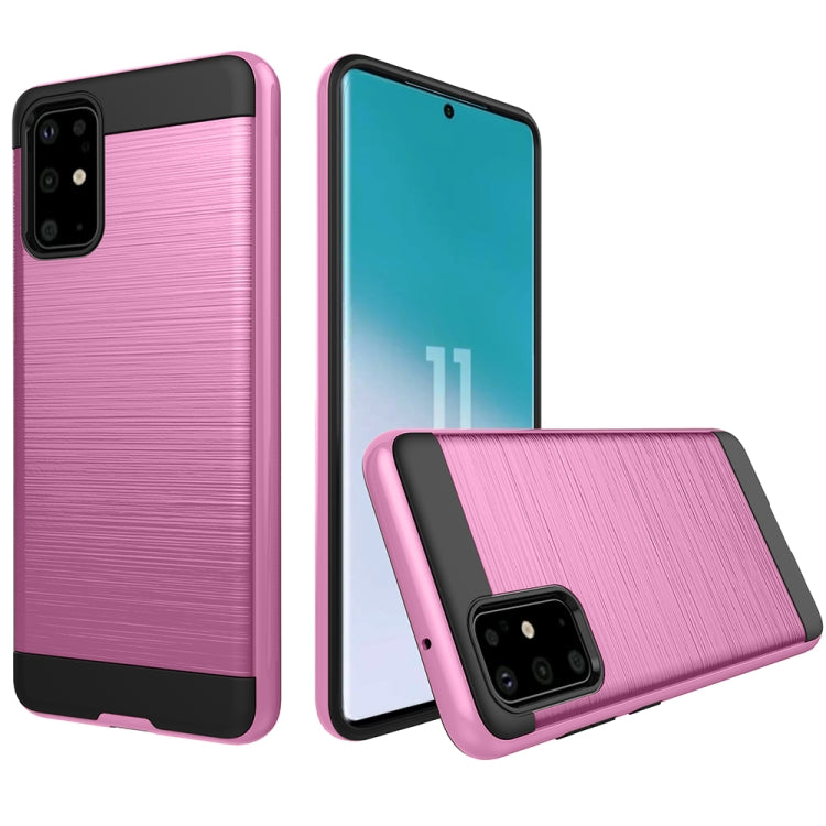 For Galaxy S20 Brushed Texture Shockproof Rugged Armor Protective Case
