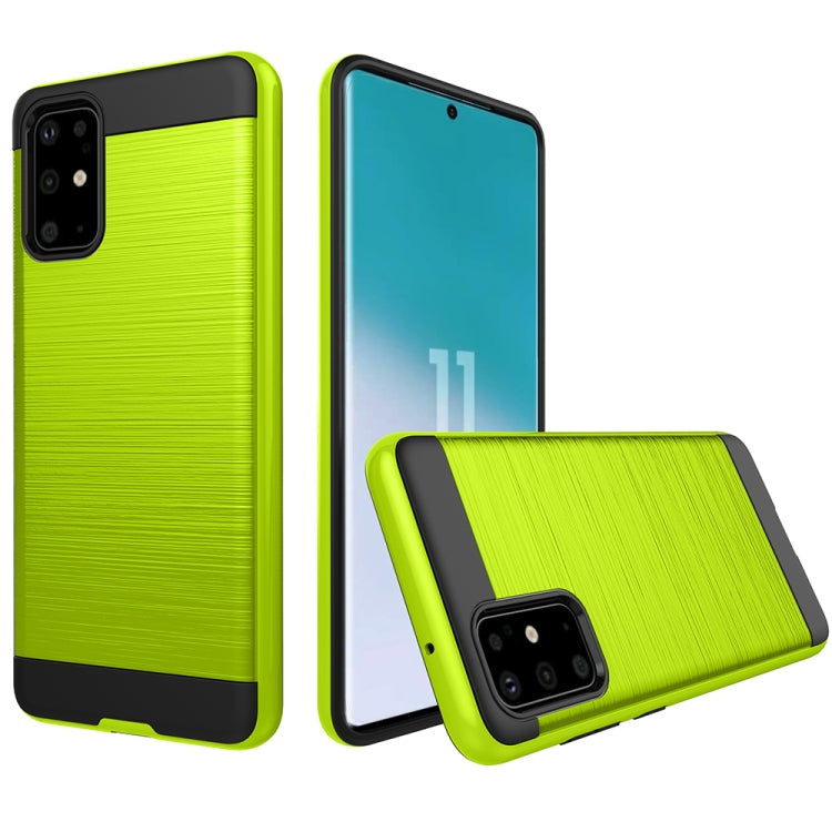 For Galaxy S20 Brushed Texture Shockproof Rugged Armor Protective Case