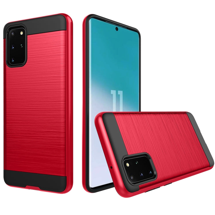 For Galaxy S20+ Brushed Texture Shockproof Rugged Armor Protective Case