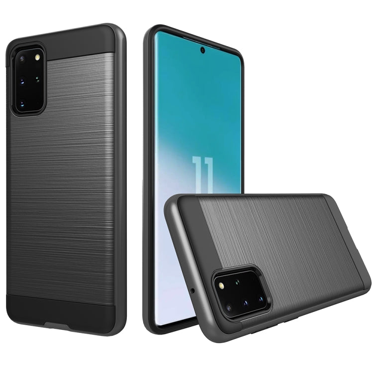 For Galaxy S20+ Brushed Texture Shockproof Rugged Armor Protective Case