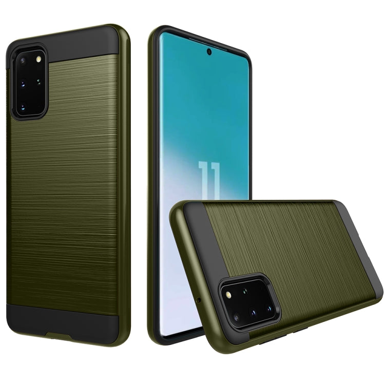 For Galaxy S20+ Brushed Texture Shockproof Rugged Armor Protective Case