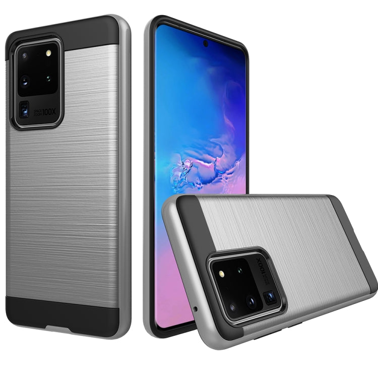 For Galaxy S20 Ultra Brushed Texture Shockproof Rugged Armor Protective Case