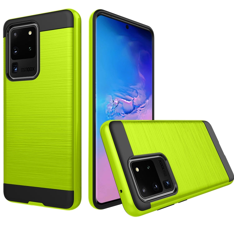For Galaxy S20 Ultra Brushed Texture Shockproof Rugged Armor Protective Case