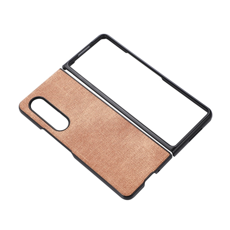 For Samsung Galaxy Z Fold4 Brugg Texture PU+TPU+PC Shockproof Phone Case