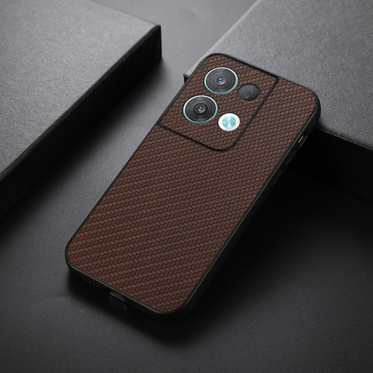 For OPPO Reno8 Pro Carbon Fiber Texture Shockproof Protective Phone Case