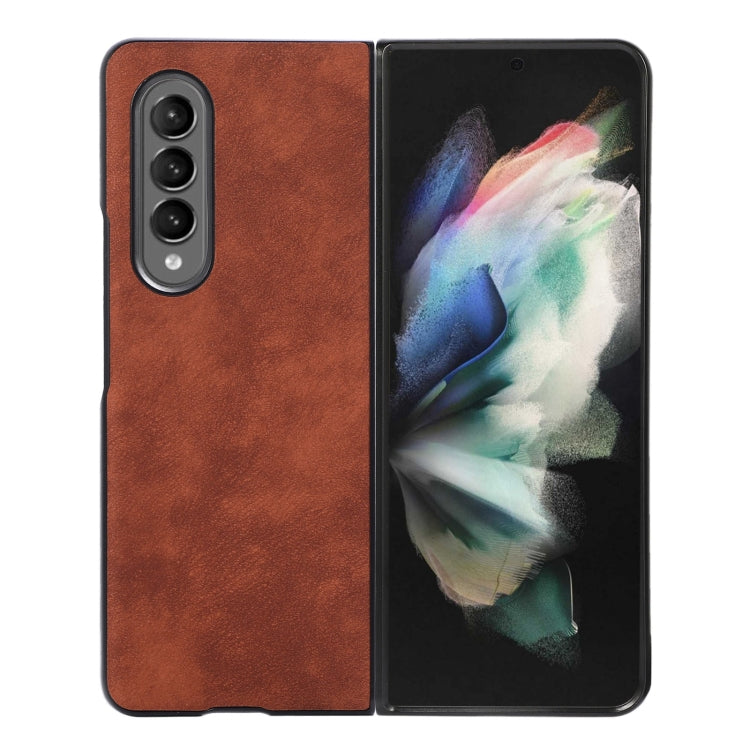 For Samsung Galaxy Z Fold4 Morocco Texture PU+TPU+PC Shockproof Phone Case