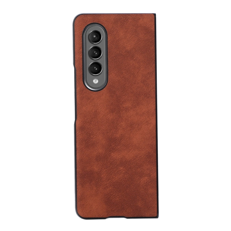 For Samsung Galaxy Z Fold4 Morocco Texture PU+TPU+PC Shockproof Phone Case