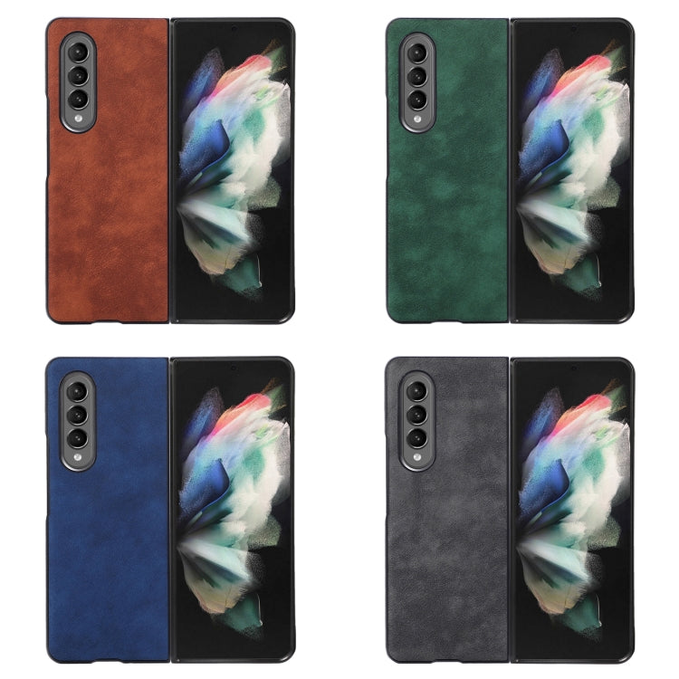 For Samsung Galaxy Z Fold4 Morocco Texture PU+TPU+PC Shockproof Phone Case