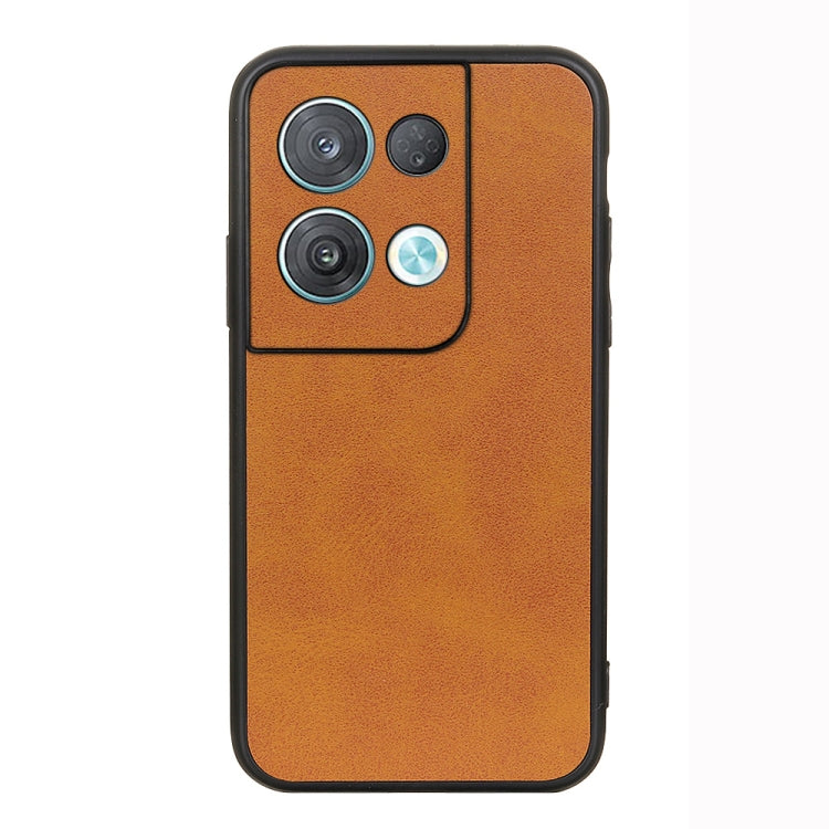 For OPPO Reno8 Pro Accurate Hole Two-color Calf Texture PU Phone Case