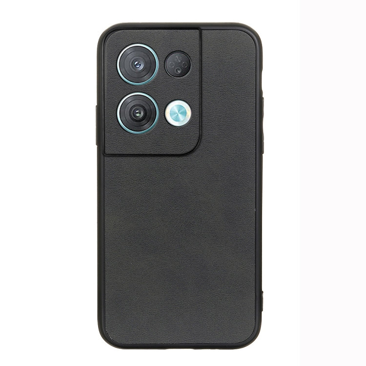 For OPPO Reno8 Pro+ Accurate Hole Two-color Calf Texture PU Phone Case