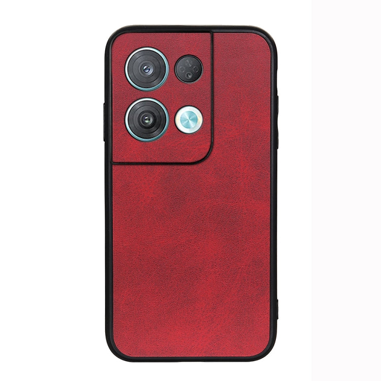 For OPPO Reno8 Pro+ Accurate Hole Two-color Calf Texture PU Phone Case