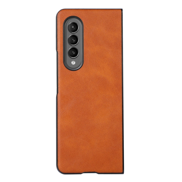 For Samsung Galaxy Z Fold4 Cowhide Texture PU Phone Case