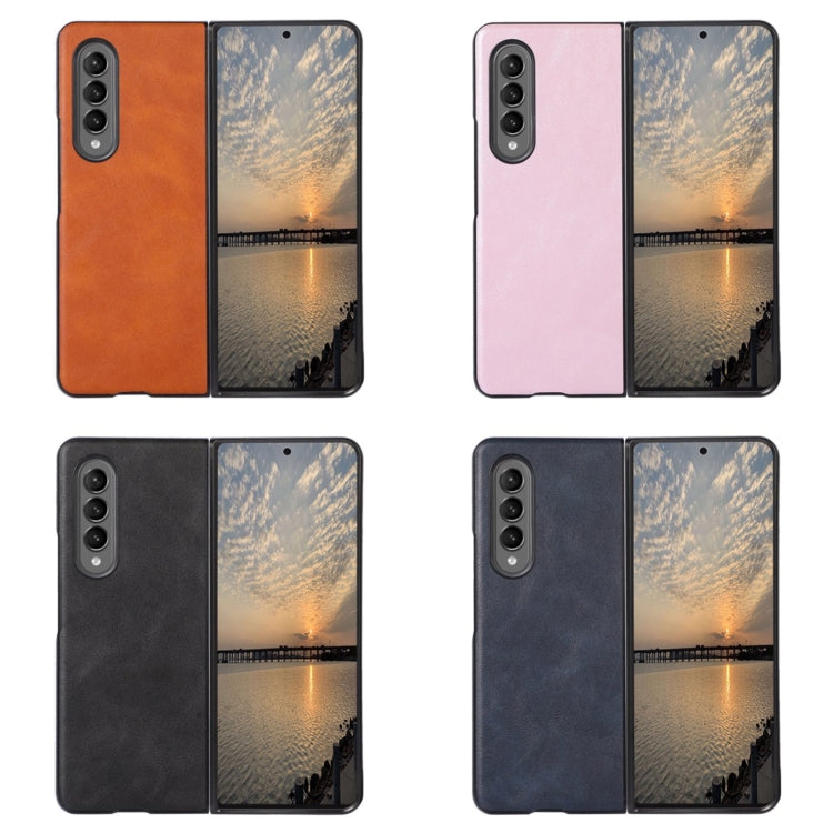 For Samsung Galaxy Z Fold4 Cowhide Texture PU Phone Case