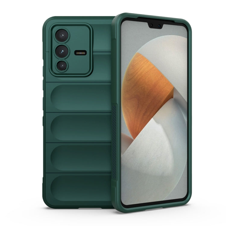 For vivo S12 Magic Shield TPU + Flannel Phone Case