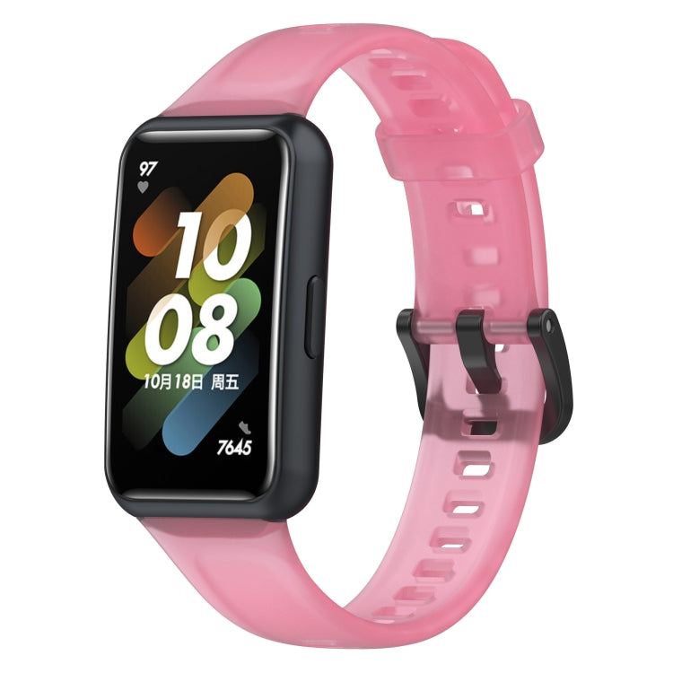 For Huawei Band 7 / 7 NFC Transparent Silicone Watch Band