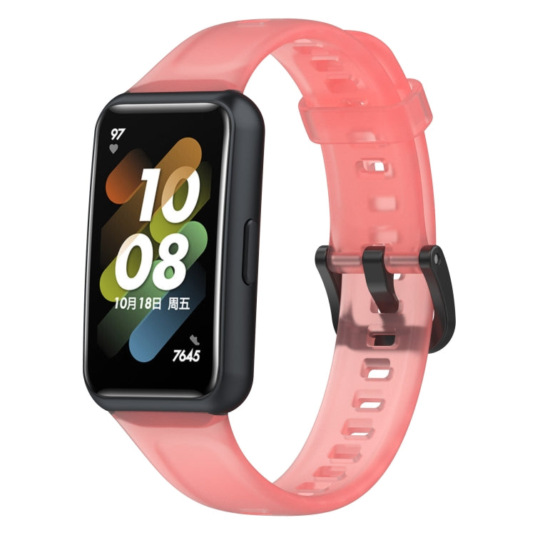 For Huawei Band 7 / 7 NFC Transparent Silicone Watch Band