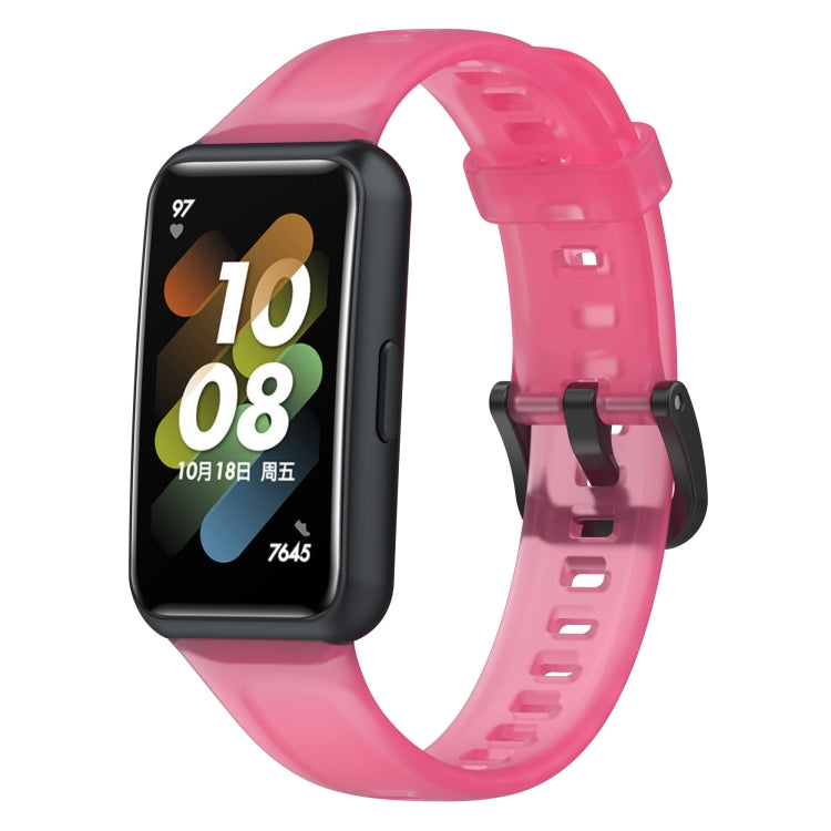 For Huawei Band 7 / 7 NFC Transparent Silicone Watch Band