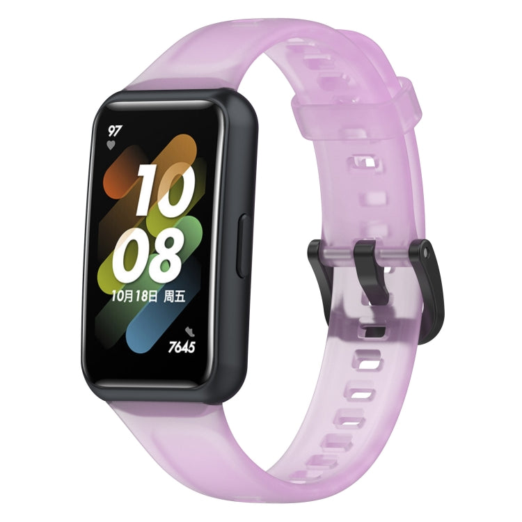 For Huawei Band 7 / 7 NFC Transparent Silicone Watch Band