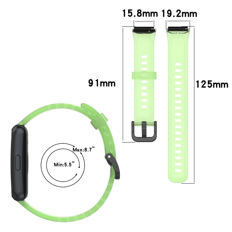 For Huawei Band 7 / 7 NFC Transparent Silicone Watch Band