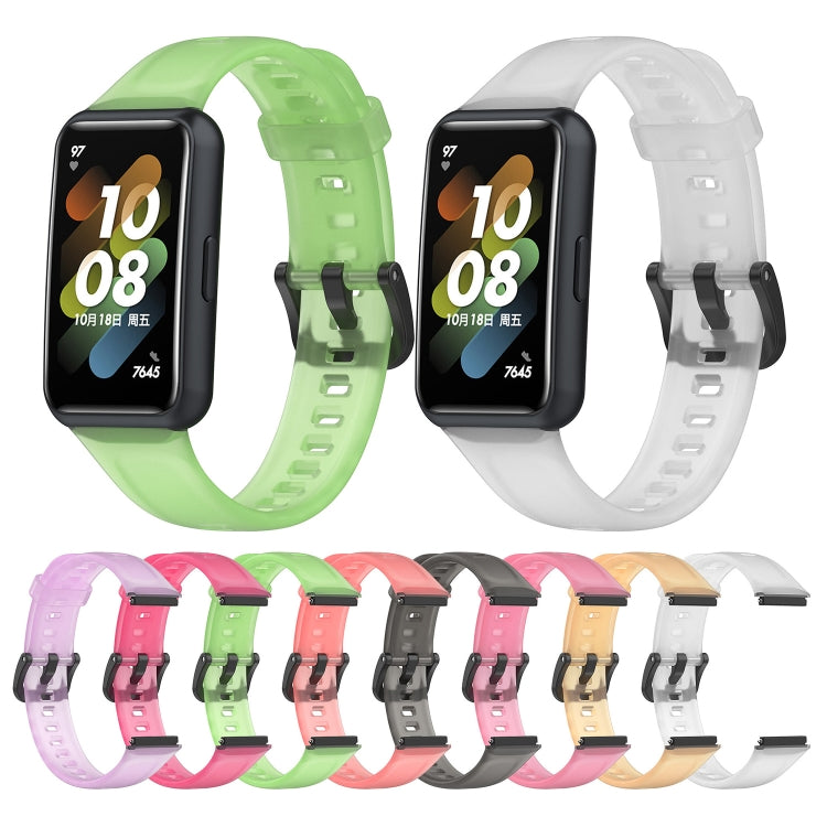 For Huawei Band 7 / 7 NFC Transparent Silicone Watch Band