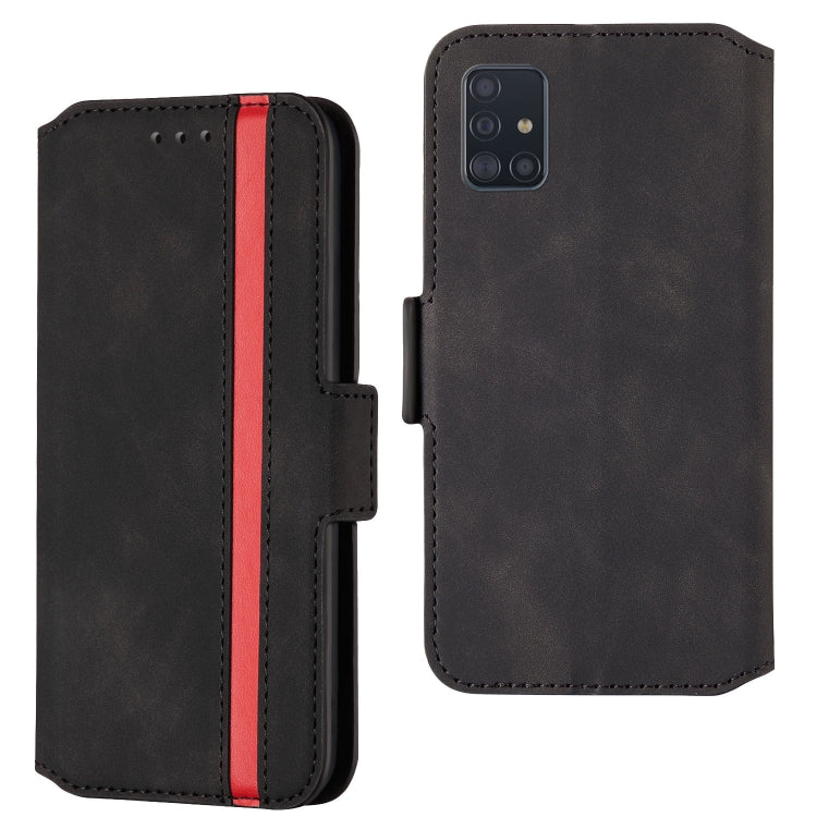 For Galaxy A51 Retro Frosted Oil Side Horizontal Flip Case with Holder & Card Slots