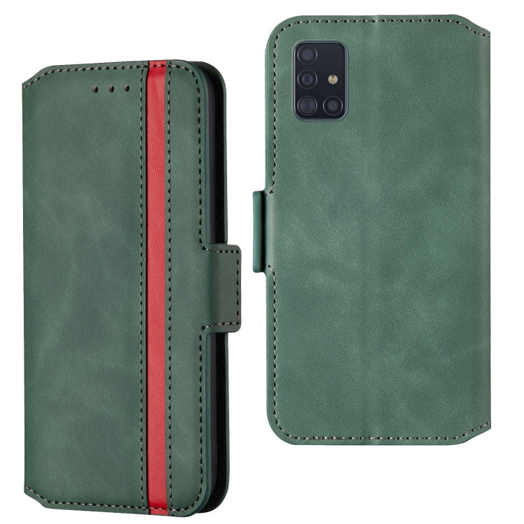 For Galaxy A51 Retro Frosted Oil Side Horizontal Flip Case with Holder & Card Slots