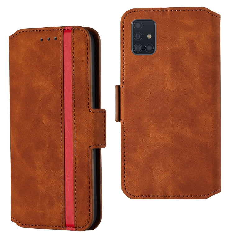For Galaxy A71 Retro Frosted Oil Side Horizontal Flip Case with Holder & Card Slots
