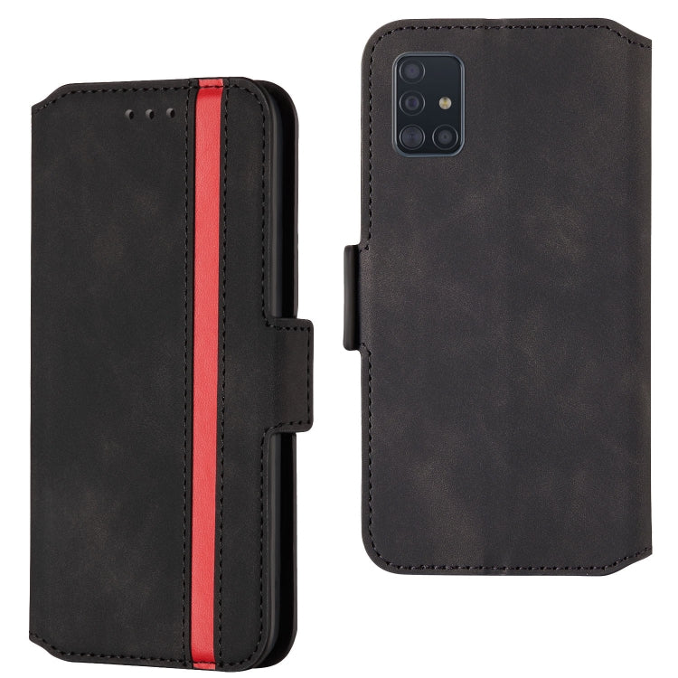 For Galaxy A71 Retro Frosted Oil Side Horizontal Flip Case with Holder & Card Slots