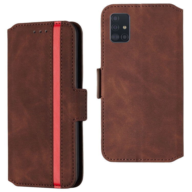 For Galaxy A71 Retro Frosted Oil Side Horizontal Flip Case with Holder & Card Slots