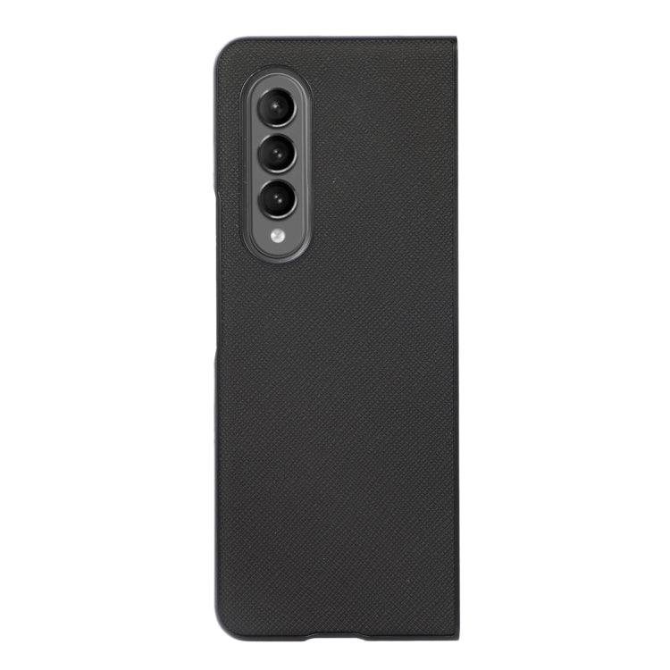 For Samsung Galaxy Z Fold4 Cross Texture PU Leather Phone Case