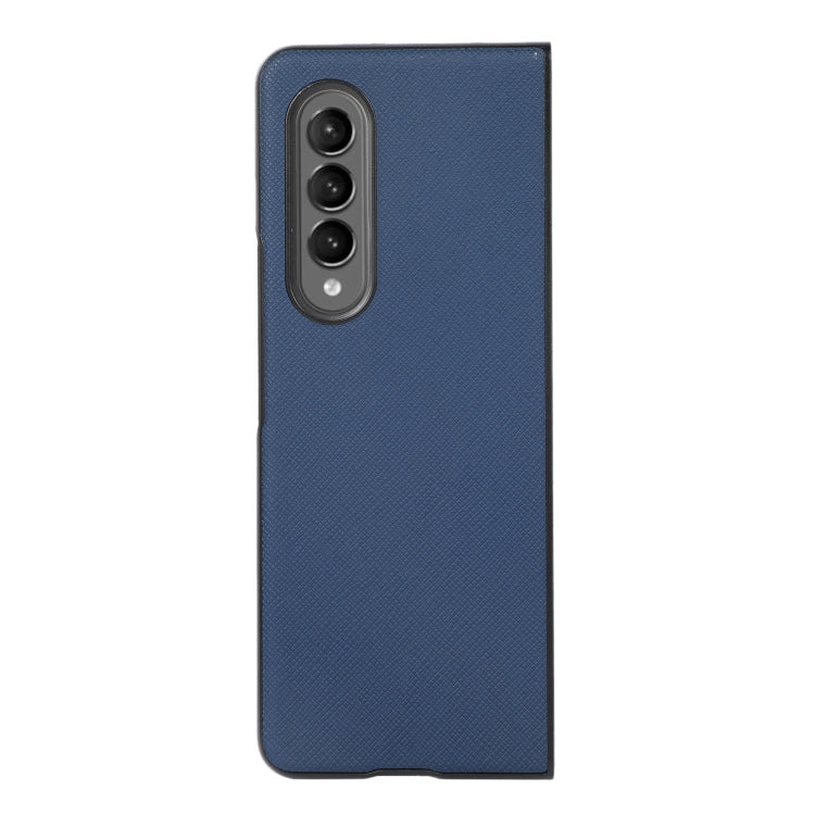 For Samsung Galaxy Z Fold4 Cross Texture PU Leather Phone Case