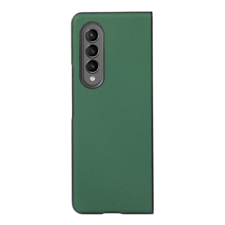 For Samsung Galaxy Z Fold4 Cross Texture PU Leather Phone Case