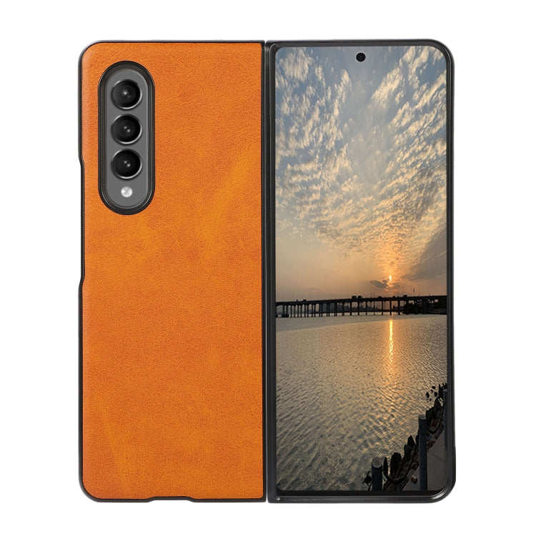 For Samsung Galaxy Z Fold4 Two-color Calf Texture Shockproof Phone Case