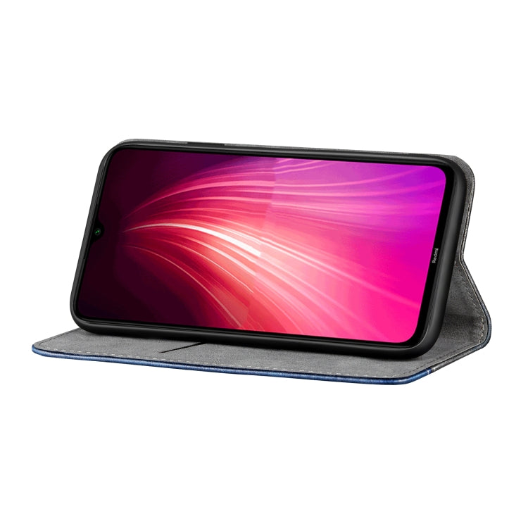 For Xiaomi Redmi Note 8 Business Solid Color Stitching Horizontal Flip PU Leather Case with Holder & Card Slot