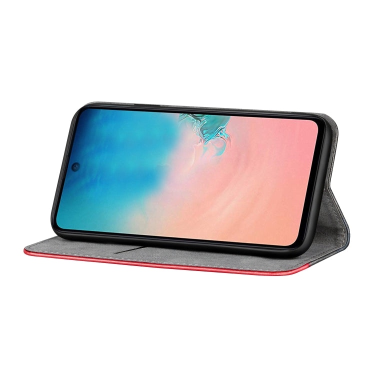 For Galaxy A51 Business Solid Color Stitching Horizontal Flip PU Leather Case with Holder & Card Slot