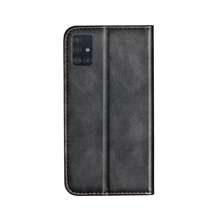 For Galaxy A71 Business Solid Color Stitching Horizontal Flip PU Leather Case with Holder & Card Slot