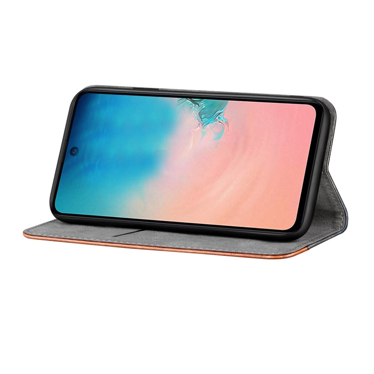 For Galaxy A71 Business Solid Color Stitching Horizontal Flip PU Leather Case with Holder & Card Slot