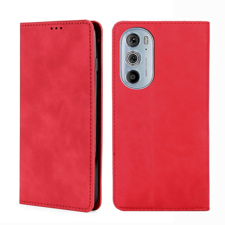 For Motorola Moto Edge+ 2022/Edge 30 Pro Skin Feel Magnetic Horizontal Flip Leather Phone Case