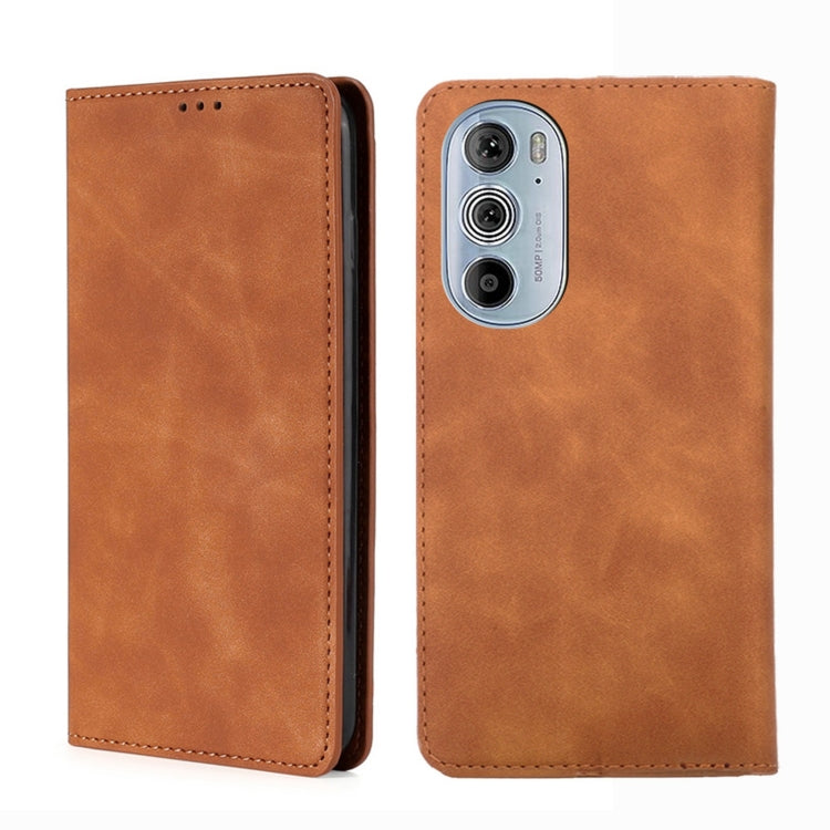 For Motorola Moto Edge+ 2022/Edge 30 Pro Skin Feel Magnetic Horizontal Flip Leather Phone Case