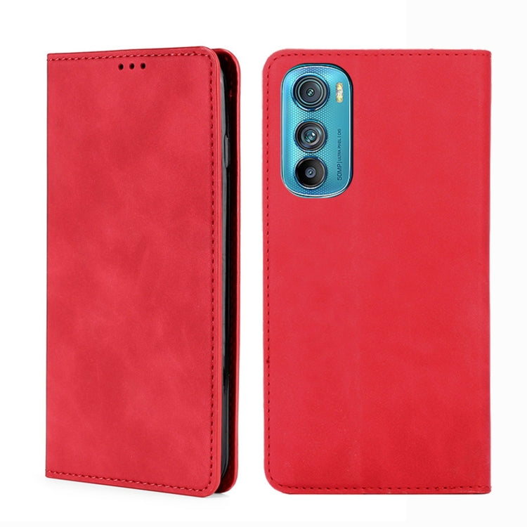 For Motorola Moto Edge 30 Skin Feel Magnetic Horizontal Flip Leather Phone Case
