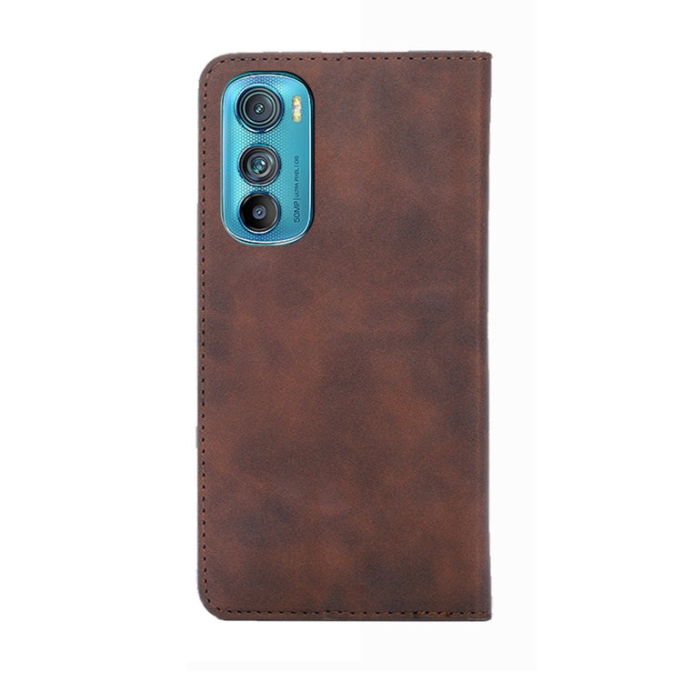 For Motorola Moto Edge 30 Skin Feel Magnetic Horizontal Flip Leather Phone Case