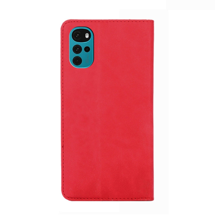 For Motorola Moto G22 Skin Feel Magnetic Horizontal Flip Leather Phone Case