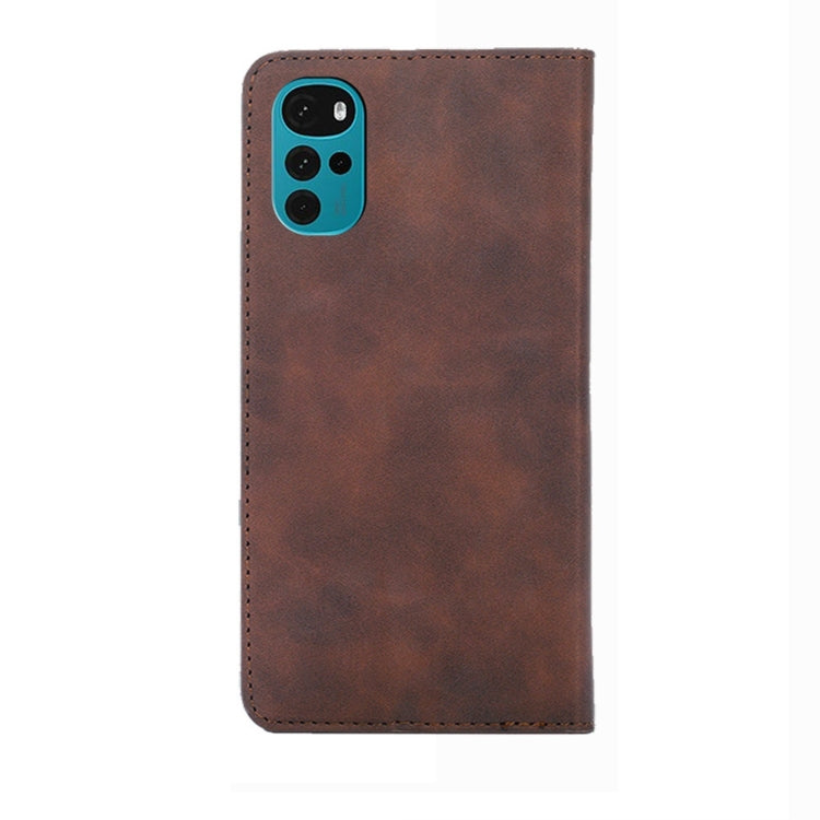 For Motorola Moto G22 Skin Feel Magnetic Horizontal Flip Leather Phone Case
