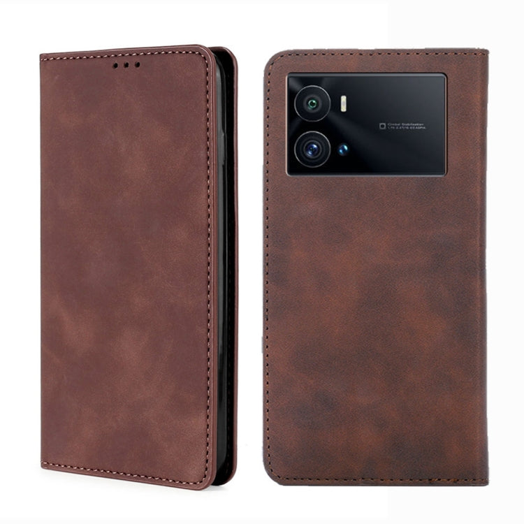 For vivo iQOO 9 Pro 5G Skin Feel Magnetic Horizontal Flip Leather Phone Case