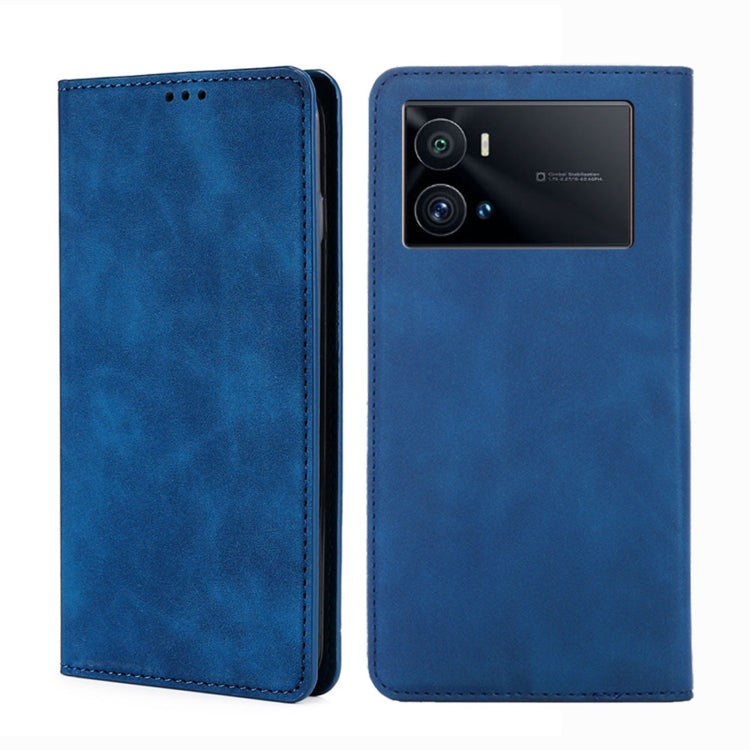 For vivo iQOO 9 Pro 5G Skin Feel Magnetic Horizontal Flip Leather Phone Case
